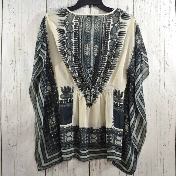 Women's Crown of Heart's Cover Up Bohemian Dolman Sleeve SMALL Multicolor - Picture 7 of 10